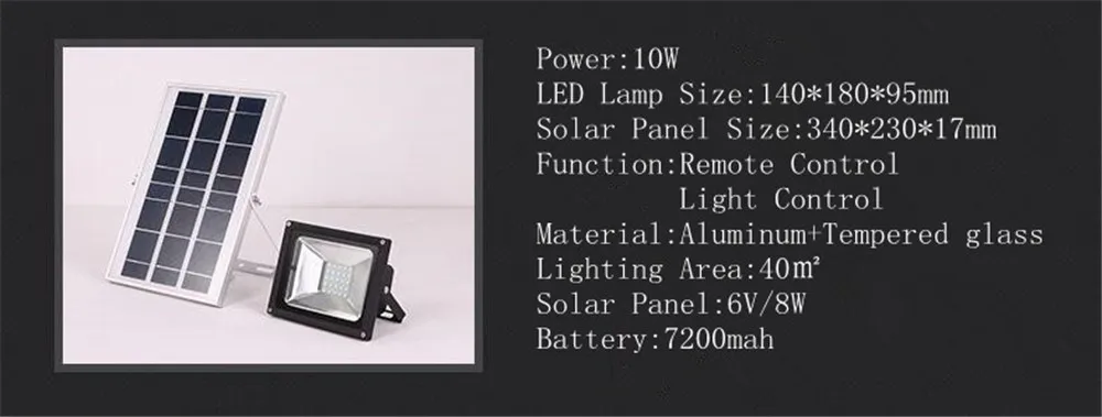 Remote Control Cool White 50W Solar LED Floodlight Spotlight Waterproof Outdoor Garden Landscape Street Square Light3358367