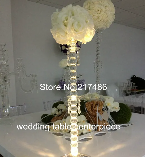 Soporte de flor alto de la decoración de la boda / soporte de acrílico claro de la flor
