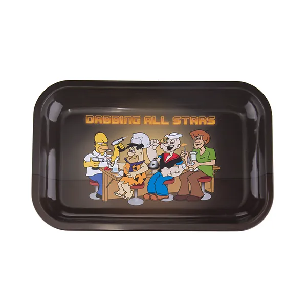 rolling tray dabbing trays small large size 18cm12 5cm1 3cm 27cm17 5cm2 3cm metal tobacco brass plate herb handroller whole8936147