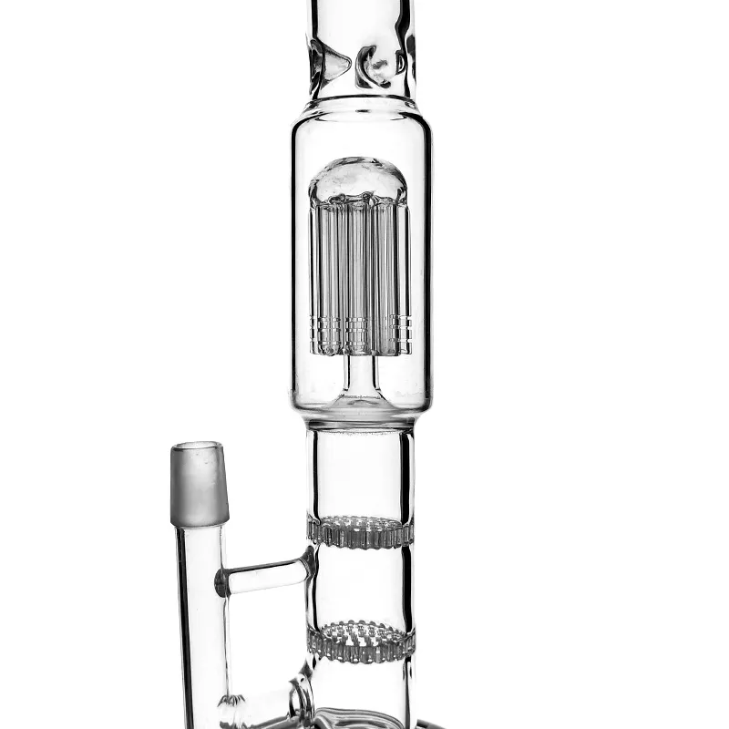 New arrival Glass Bong doube lHoneycomb Percolator Two Functions Water Pipes Free Bowl Bubbler Oil Rigs Hookahs