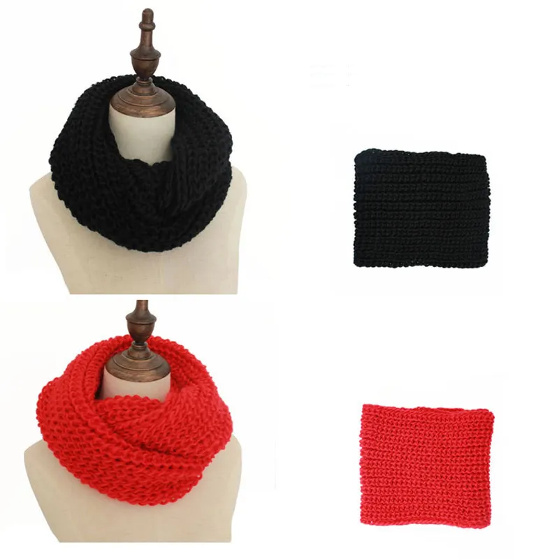 2017 neue Mode frauen Mädchen Ring Schal Schals Wrap Tücher Warme Gestrickte Hals Kreis Gugel Snood Für Herbst Winter freies Verschiffen