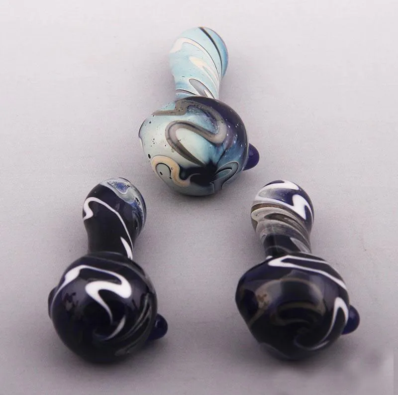 Billiga Mini Style Hand Sked Pipes 30g Glas Torr Pipa för rökning Glas Pipes Glas Bong Gratis frakt