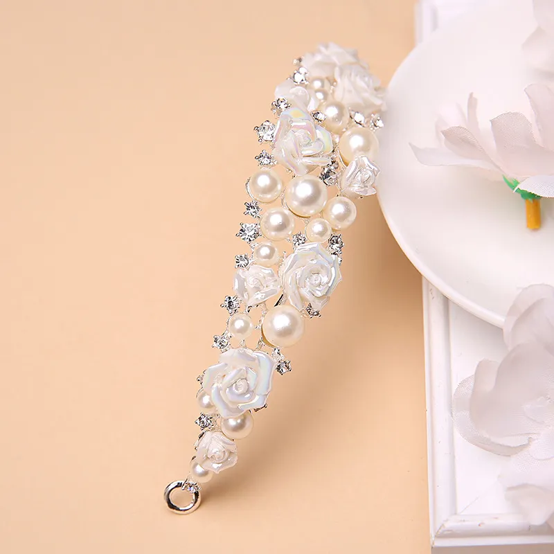 Exquisite Manual Flower Girls Head Pieces Kids' Accessories For Weddings Girls Tiaras Formal Wear 