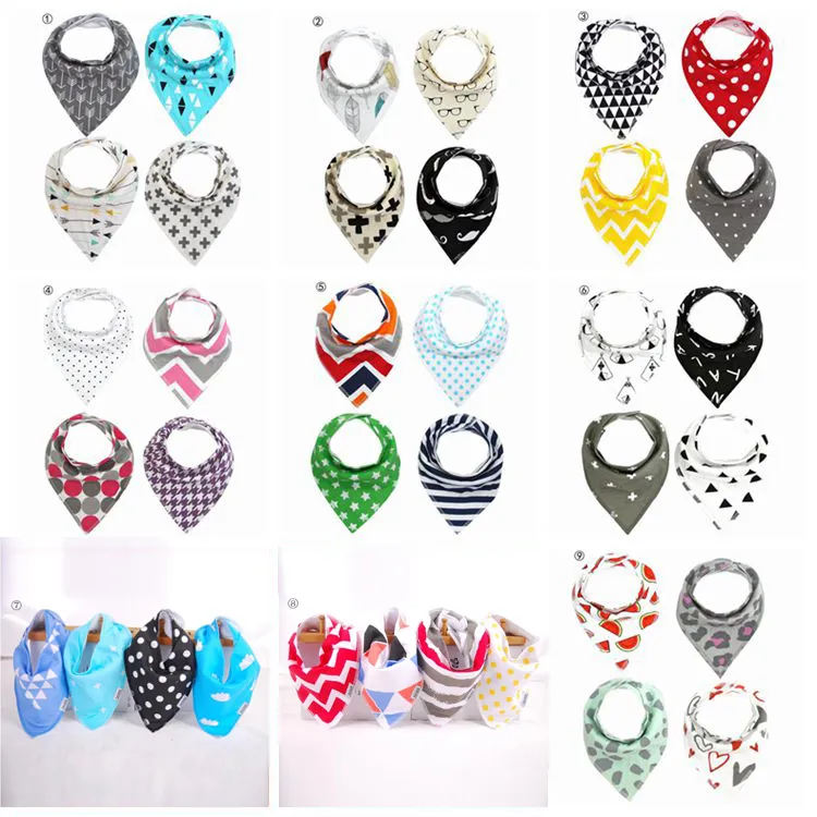 Baby Bibs Ins Fox Bandana Infantil Turbante Scarf Burp Panos Triângulo Babates Recém-nascidos Desenhos Animados Saliva Toalhas À Prova D 'Água Algodão Duplo Camada G78