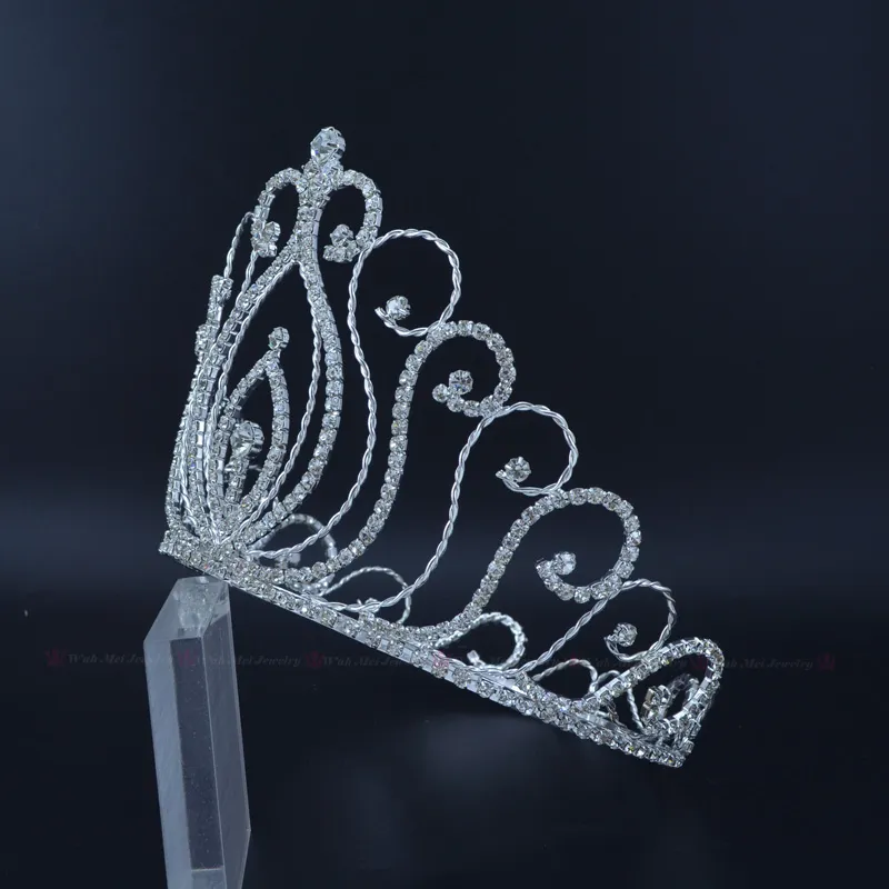 Coronas bonitas y grandes para concurso de desfile, corona Auatrian, accesorios para el cabello de cristal con diamantes de imitación para fiesta y espectáculo 024325045316