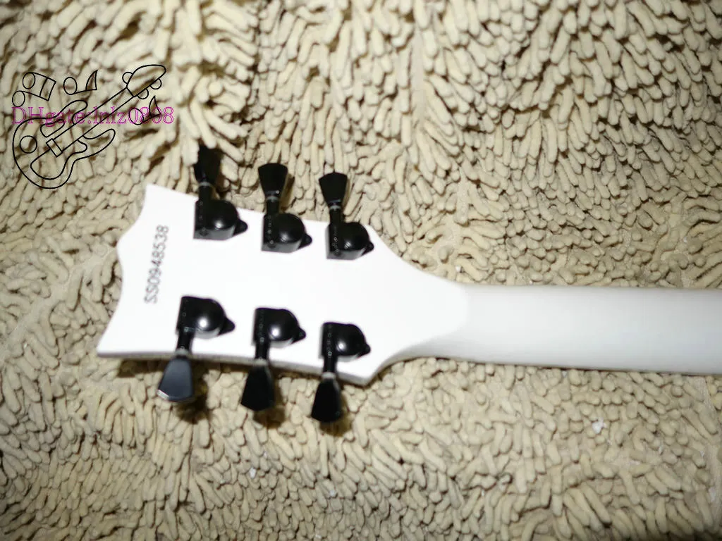 Custom Shop white Cross SW Electric Guitar Ebony fingerboard White and Black guitars from china