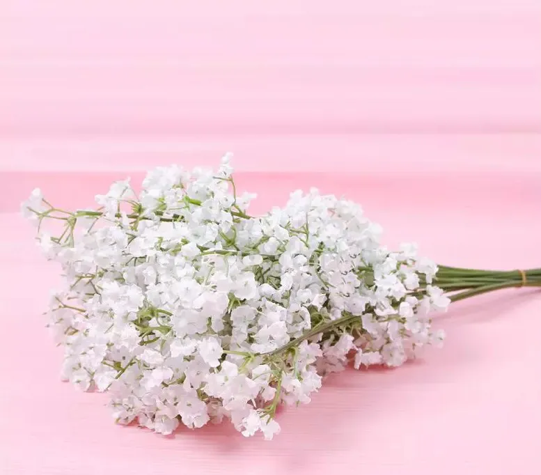 High Quanlity lot Gypsophile Silk Baby Breath Artificial Fake Flowers Fleurs Plant Home Wedding Party Home Decoration pas cher S9170172