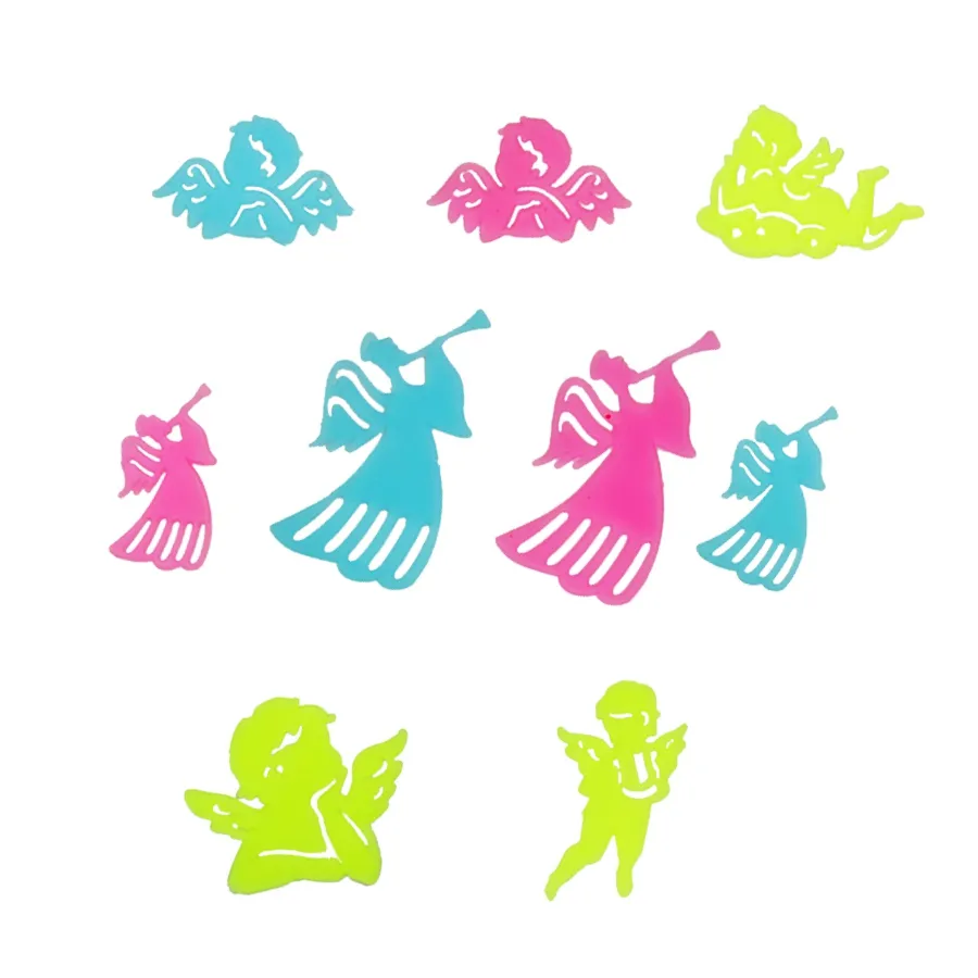 9 pcs baby angels kids wall sticker for kids rooms glow in the dark wall stickers home decor living rooms fluorescent poster art