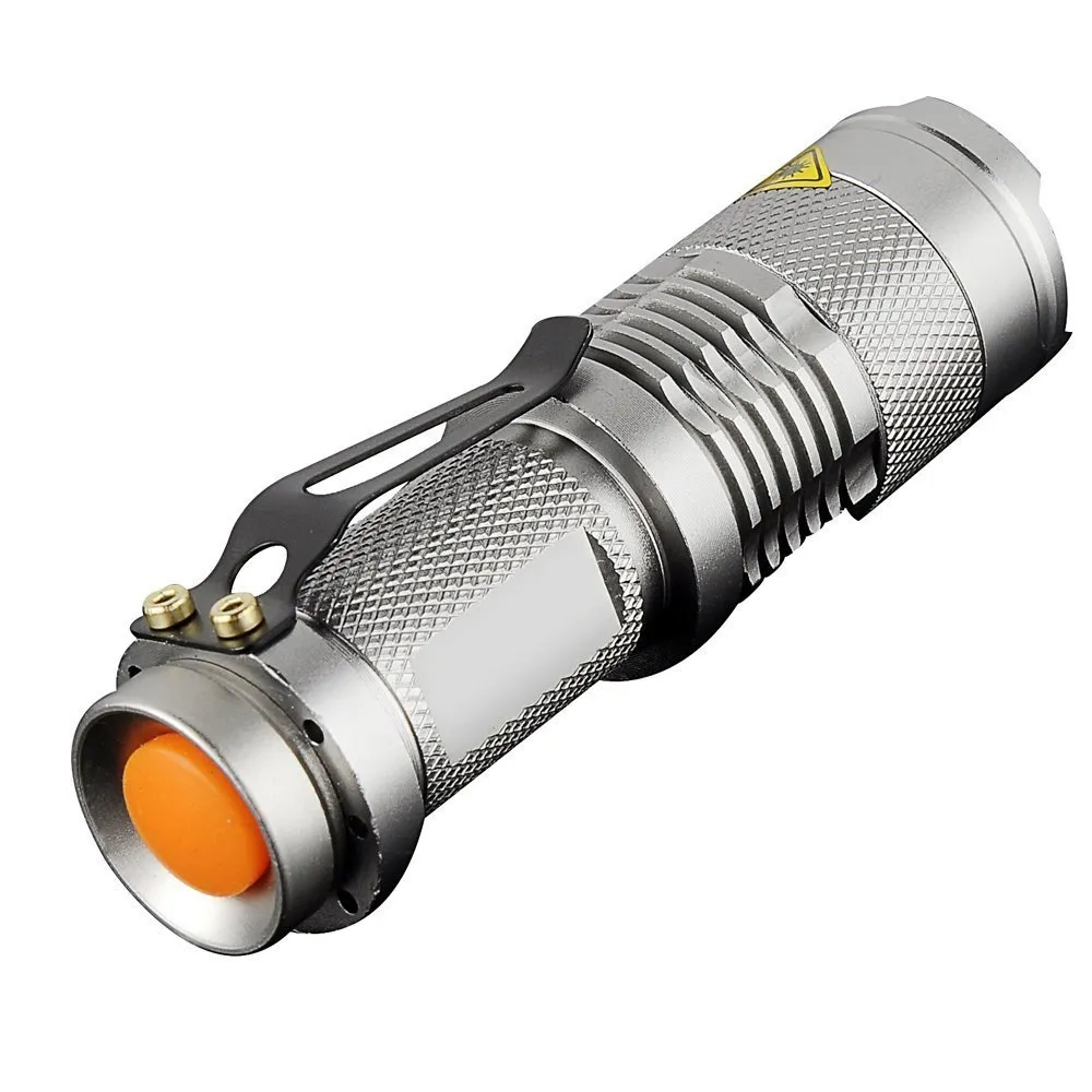 7W 300LM SK-68 3 Modes Mini Q5 LED Flashlight Torch Tactical Lamp Adjustable Focus Zoomable Light