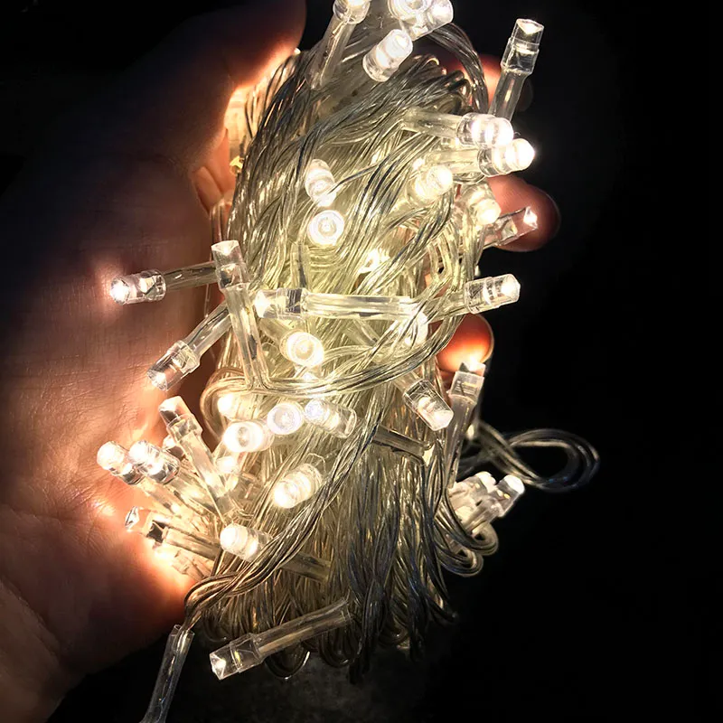 LED Paski 10m String Decoration Light 110 V 220 V na imprezę Ślub LED Twinkle Oświetlenie Boże Narodzenie Decoration Lights String