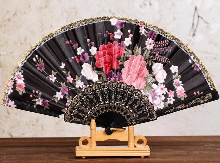 Wedding Ladies Hand Fans Advertising and Promotional Folding Fans 7quot Dancing Lace Fan Bridal Accessories Guest Gift1398587