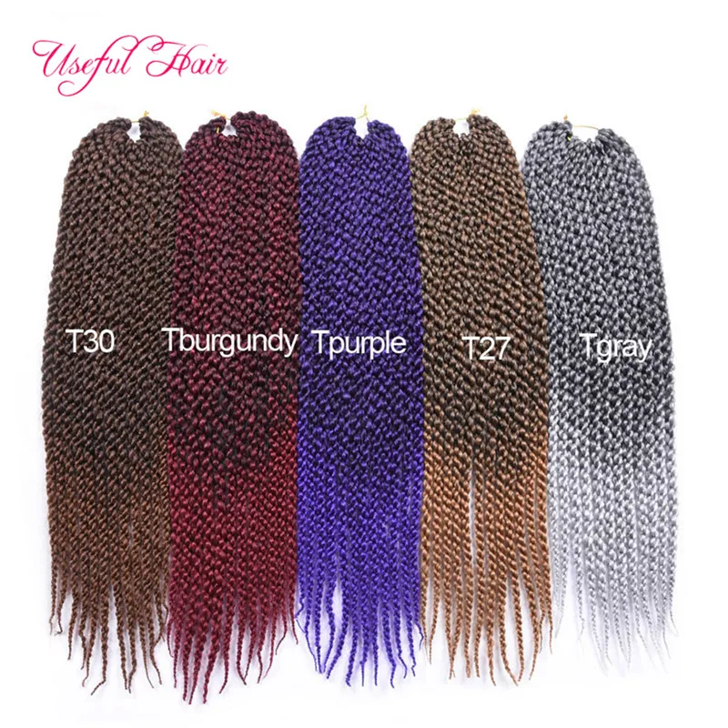 3D Cubic Synthetic Crochet Traids Extensions de cheveux Ombre Traidage Synthétique tresser Boded Box Braids Malibobo tressé dans Bund4740067