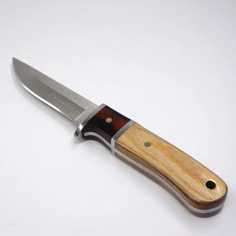 Ny K89 Fast Bladjaktkniv Straight Tactical Bowie Knife 5CR13mov Stål med trähandtag Utomhus Camping Gear Survival Tools
