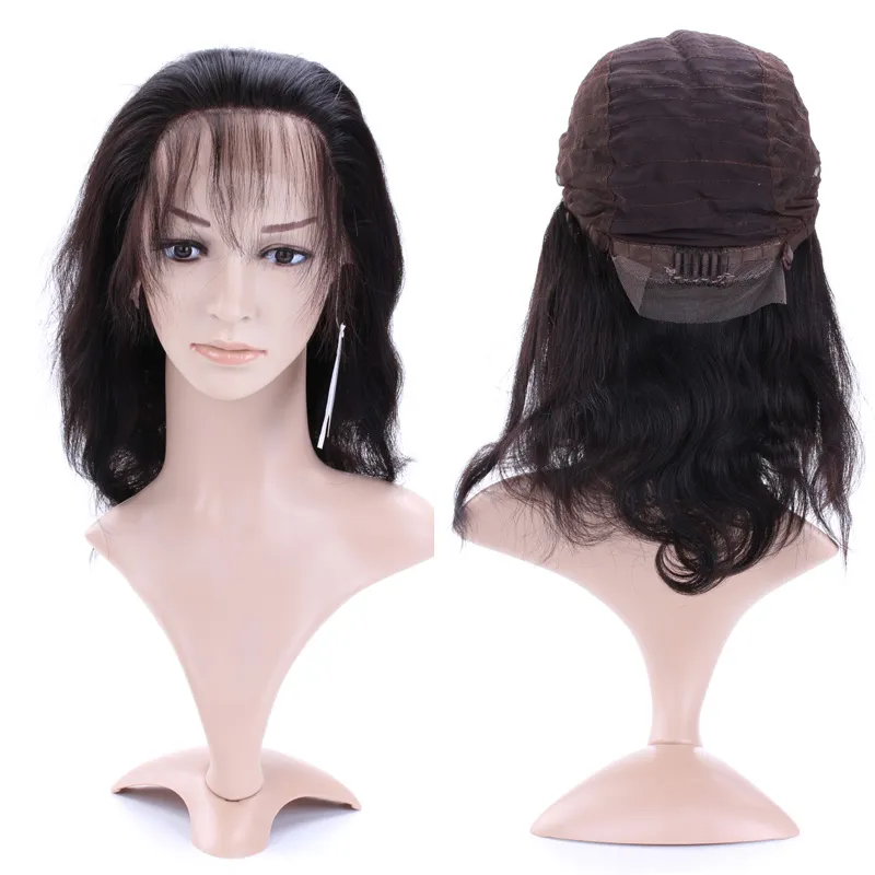 130 Density Brazilian Human Virgin Hair Full Lace Wigs With Baby Hair Body Wavy Lace Front Wigs For Black Women
