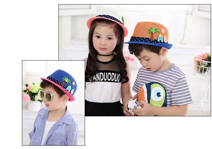 韓国風かわいい子供ニットコットン帽子男の子と女の子漫画小さなトップ帽子マルチカラー