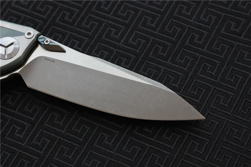 VENOM 4 Wing Kevin John S35VN SOLID Titanium Flipper coltello pieghevole in ceramica cuscinetto a sfere di campeggio caccia coltello da tasca strumenti EDC