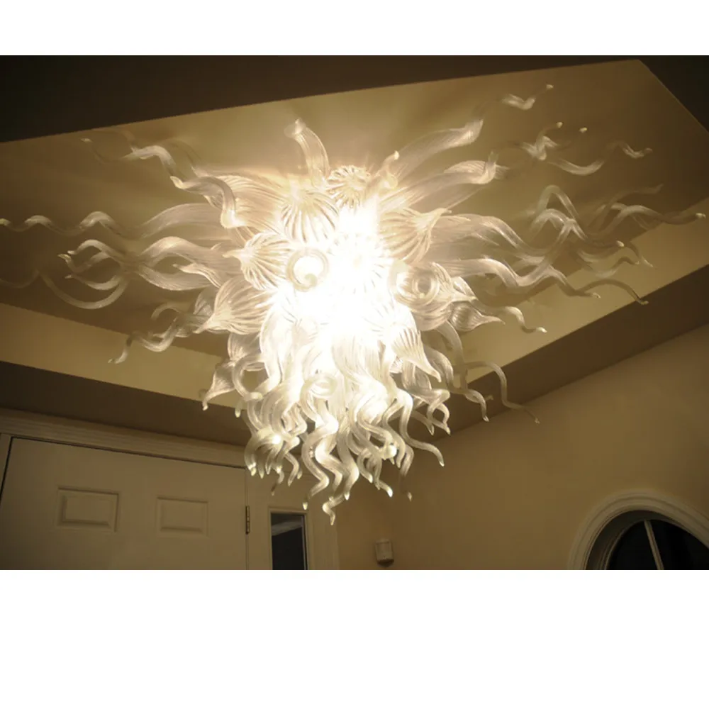 white modern lamps crystal chandeliers Murano glass chandelier led light bulbs Chandelier for dining room entrance hall