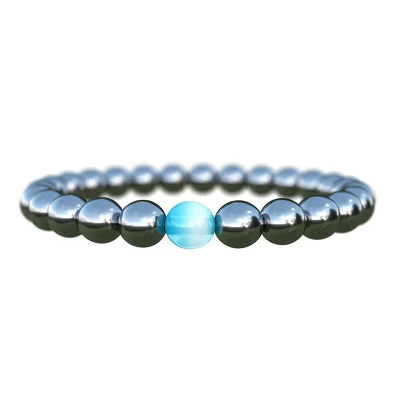 Fashion Unisex 8mm Natural Lava Stone Beaded Strands Bracelets Lucky Jewelry For Women Men Yoga Charm