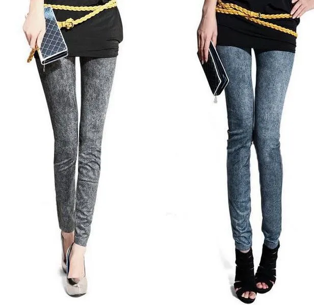 Mode Slim Jeans Legging Tattoo Gedruckt Dünne Hosen Sexy Frauen Baumwolle Plus Größe Stretchy Jeggings Hosen Bunte Bekleidung Drop Shipping