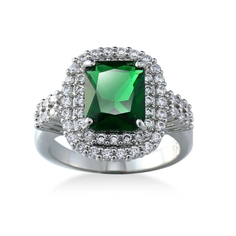 Fashion jewelry, Europe and the United States Ms. zircon rings, creative emeralds retro jewelry, rings, pendants, jewelry wholesale