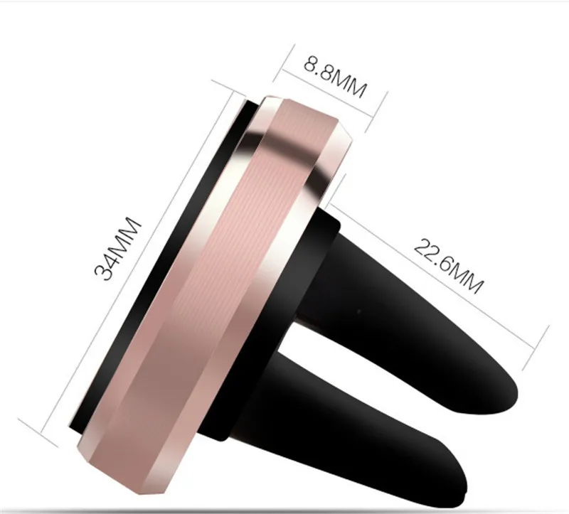 Universal Air Vent Magnetyczny uchwyt telefonu komórkowego dla Samsung Magnet Car Phone Phone Ald Aluminium silikonowy uchwyt uchwytu