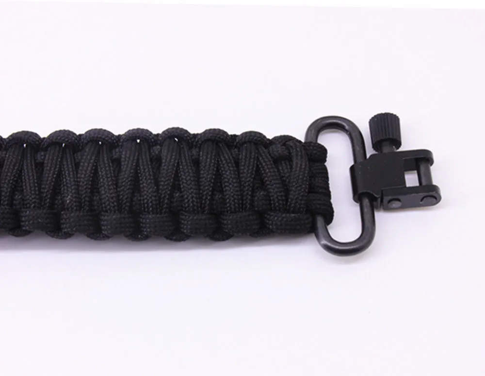 Brand new Ajustável Paracord Tactical 550 Rifle Sling Strap com Swivels