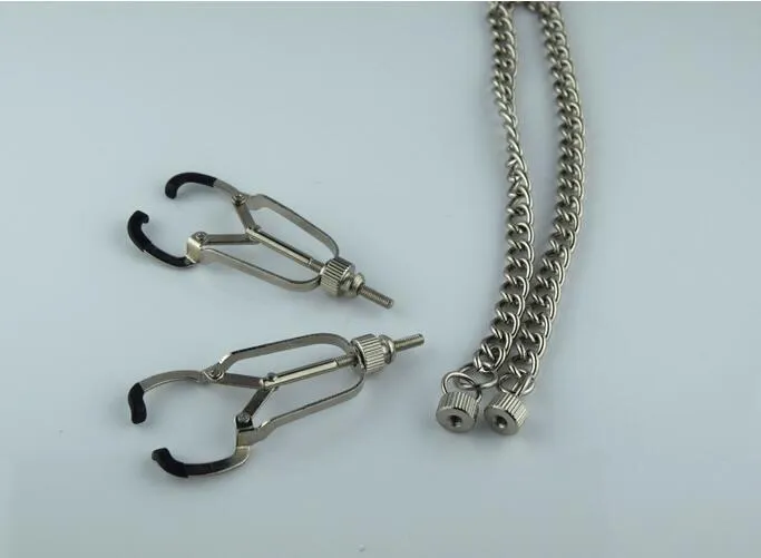 Vrouwelijke Metalen Roestvrij Stalen Tepel Clips Bondage Klemmen Borststimulator Stretching Apparaat Met Ketting Volwassen Bdsm Producten Sex To8164030