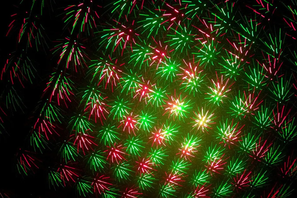 Tanie 2 X Mini LED Laser Wskaźnik Disco Scena Light Party Wzór Oświetlenie Projektor Lampa Pokaż Remote RGB Laser Projektor Lights Xmas Prezent