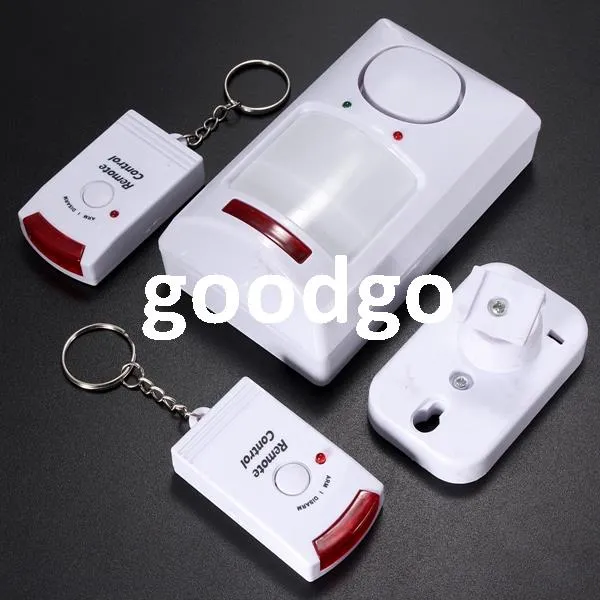 Freeshipping Portable IR Wireless Motion Sensor Detector + 2 Remote Home Security BURGLAR ALARM SYSTEM