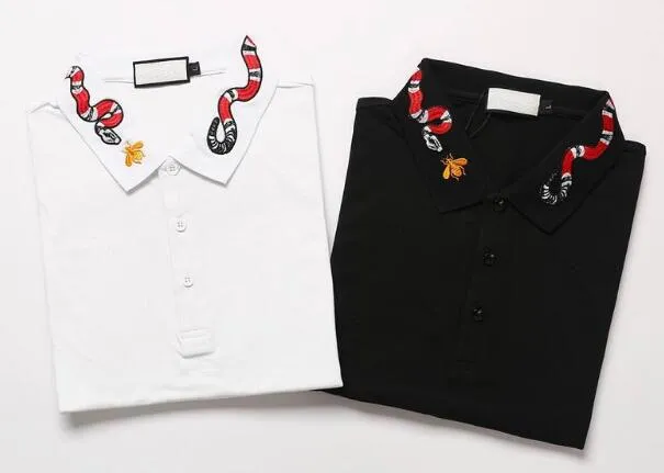 Polo with snake on collar top