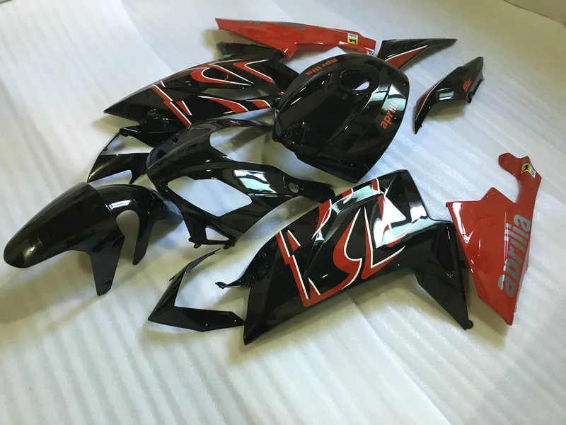 注入フェアリングボディキット用Aprilia RS125 06 07 08 09 10 11 RS 125 2006 2011 Red Black FairingsセットAA01