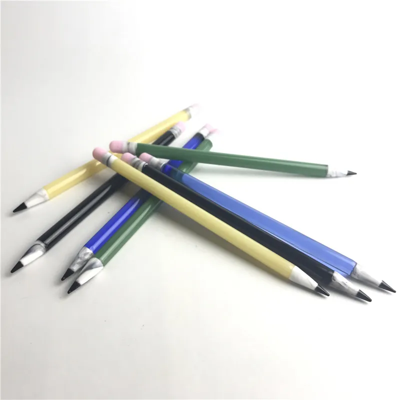 Lápis de vidro pirex de 6 polegadas Caneta vaporizadora Dabber Tools Cera de óleo Dab Hookah Tool com tubos de água coloridos de 8 mm amarelo verde preto azul