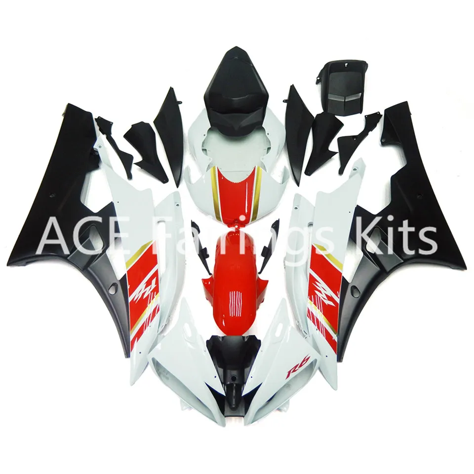 3 선물 YZF - R6 YZF600 R6 06 07 2006 2007에 대한 새로운 페어링 ABS 플라스틱 차체 오토바이 페어링 키트 Cowling 커버 화이트 블랙 레드 b1