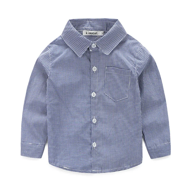 Новый весенне-осенний комплект одежды из 3 предметов для маленьких мальчиков, детская клетчатая рубашка, жилет, брюки, костюм, детская одежда для мальчиков W0364342741