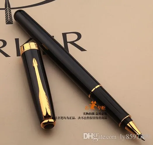 Wholesale- Color Options Pen Luxury Silver Gold Clip Matte Black Pens School Office Supplies 