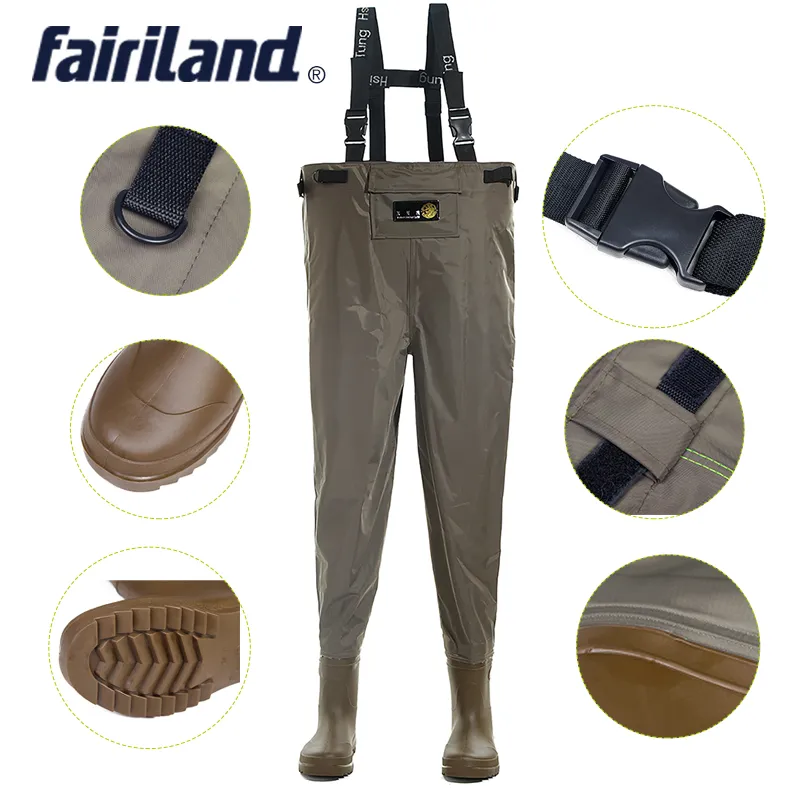 41 46# Taiwan Nylon Light Weight 210D Fly Fishing Waders Breathable Waist  Wader Waterproof Wading Pants With Stocking Foot 210D From Fairiland,  $64.33