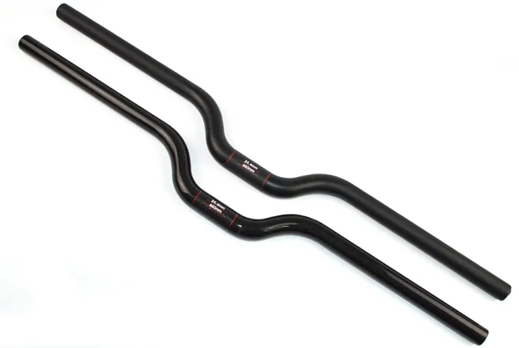 3K Full kolfiberstyrning 25 4mm 460-660mm Barn BILYCKEL FLIDING BIKE BERG BMX CYKLING DELAR Big Rise Bar Matte OR2607