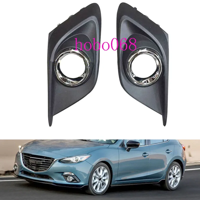 For 2014-16 Mazda 3 Axela Car Front Bumper Left Right Fog Driving Lights Housing COVER Frame