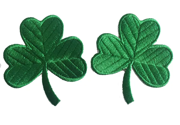 Classic Irish Clover Mörkgrön Broderad Patch 3 