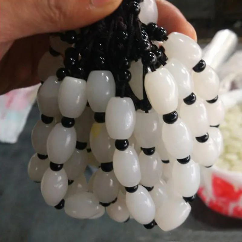 2017 new Natural Afghanistan white jade Hand catenary Chain wholesale Made in China Factory direct sales 