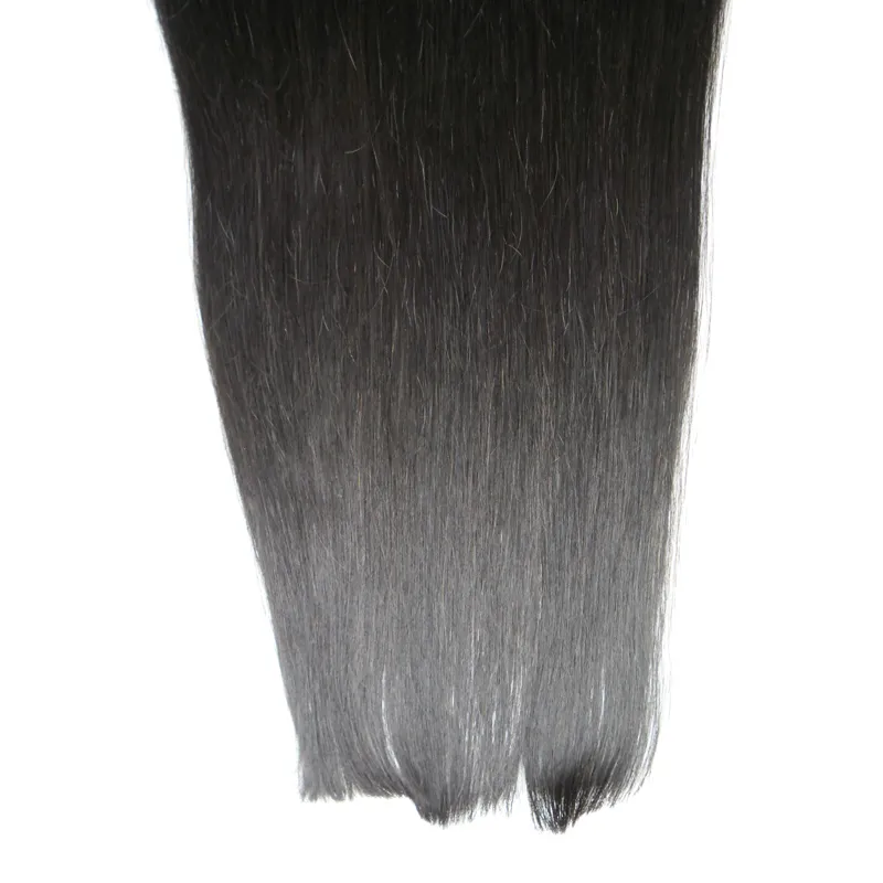 Естественный цвет бразильские девственные волосы 200 г человеческих волос расширения Реми кожи утки двухсторонние ленты расширения 80 шт.