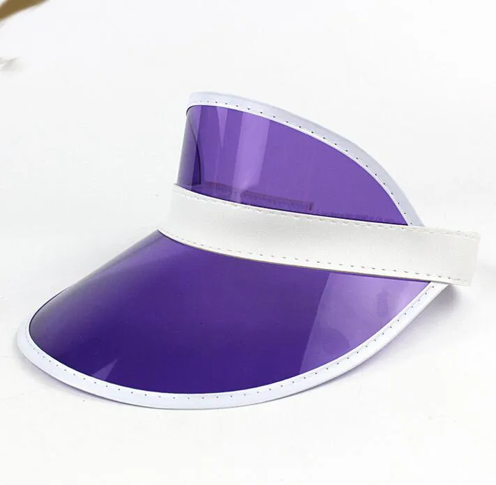 Neon rave sun shade retro party cap plastic visor sun hat rave festival fancy dress poker headband