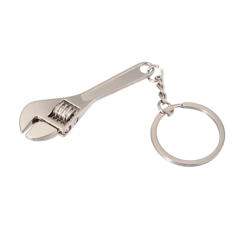 Creative Tool Skiftnyckel nyckelkedja Ring Key Ring Metal Keychain Justerbar Mode Tillbehör Gratis Frakt WA1457