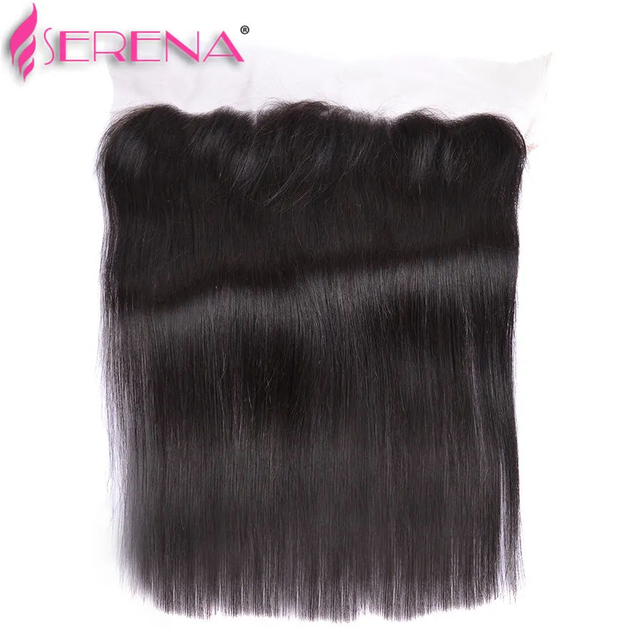 13x4 Orelha A Orelha Fechamento Frontal Do Laço Com Bundles 8A Cabelo Virgem Reta Brasileira Com Fecho Soul Lady Lace Frontal Weave