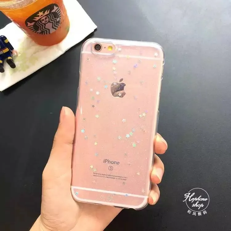 Fashion Cute Case For iPhone 6 Plus iPhone 6S Plus Bling Heart Sequins Girl Soft Silicone Case For iPhone 7 7 Plus Cover