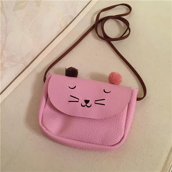 Baby Girls Bags 2017 New Cat PU Children one shoulder bag Fashion Kids mini message bags Girl purse birthday party supplies C191