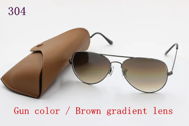 Top Fashion Designer brand SunGlasses For Men Women Gradient Alloy Metal Gold Blue Glass Lens 58mm Original Case Box