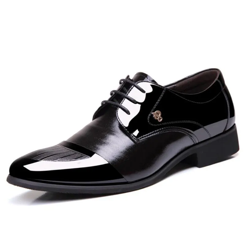 Moda Couro Genuíno Dos Homens Oxford Sapatos Lace Up Casual Homens Sapatos De Marca Homens Sapatos de Vestido de Casamento