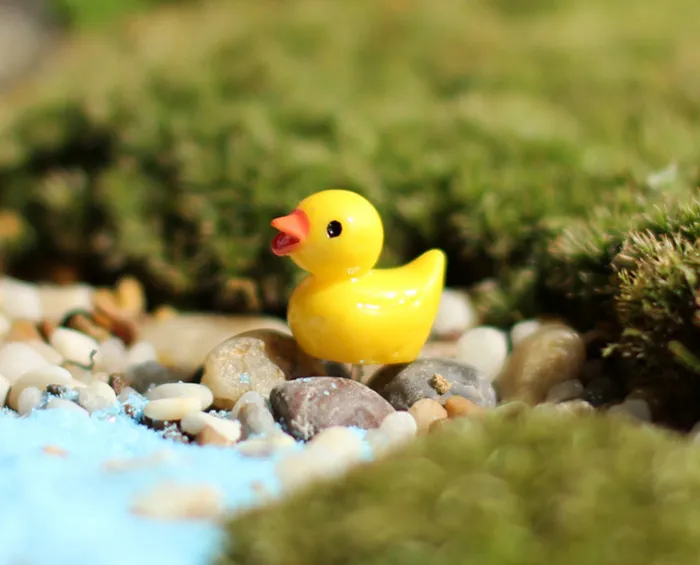 30 sztuk Bezpłatne przesyłanie Hurtownie Trwałe Kreskówki Dekoracyjne Duck Garden Garden Miniatury Mini Ogród Żywicy Rzemiosło na ślub i Home Garden Sadzenie