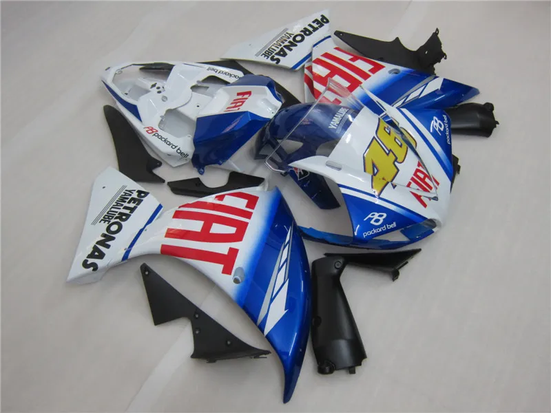 Injection molded fairing kit for Yamaha YZF R1 09 10 11-14 white blue fairings set YZF R1 2009-2014 OY02